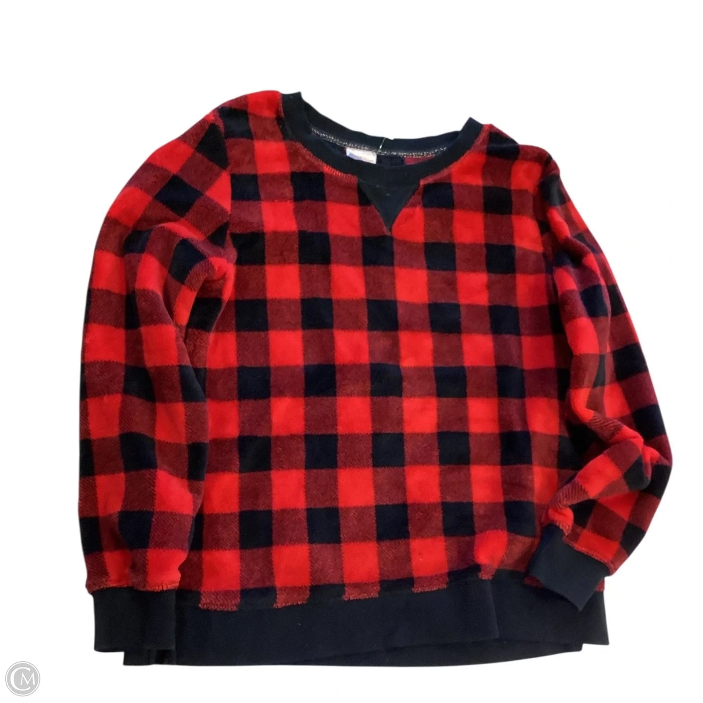 Sweater By Clothes Mentor In Black & Red, Size: L