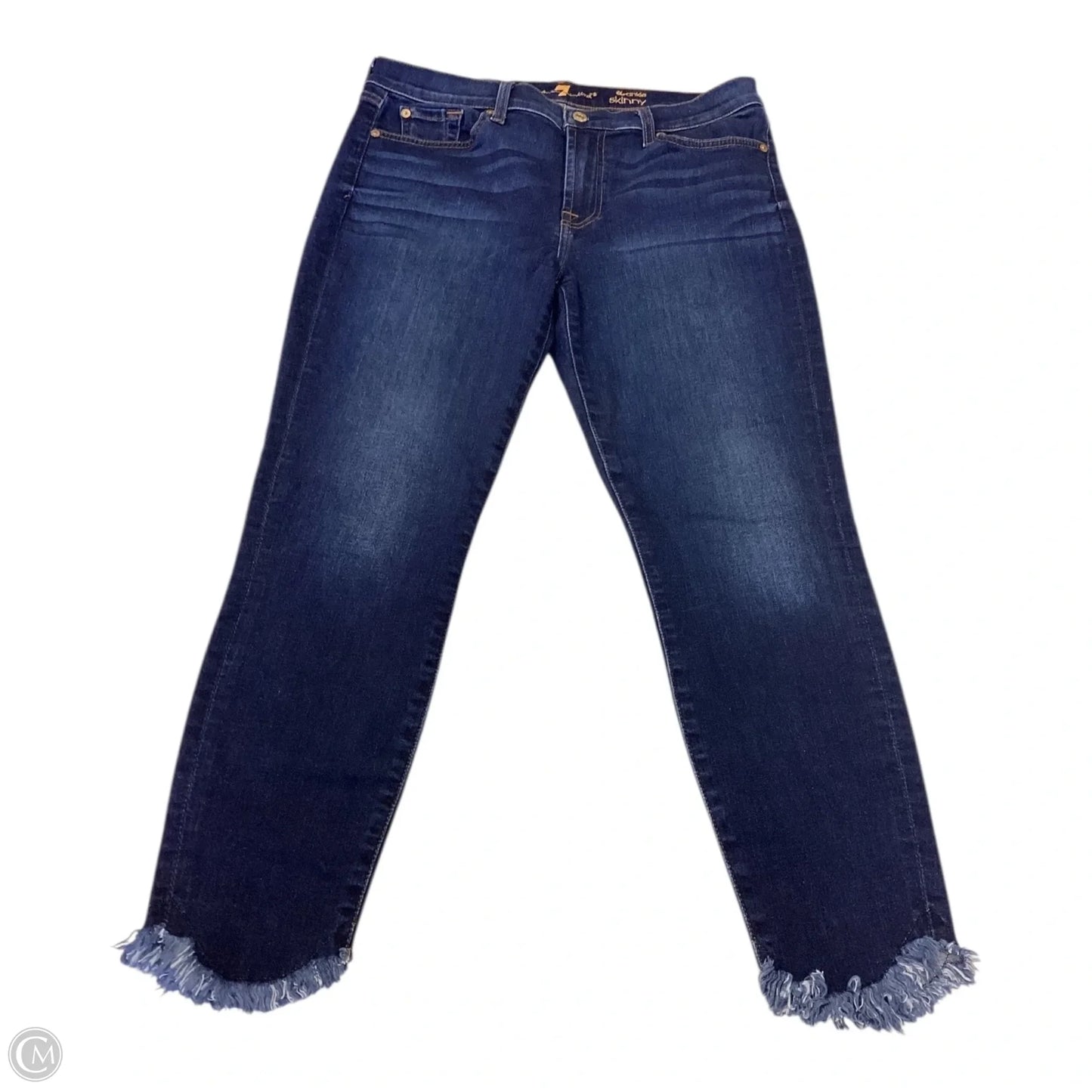 Jeans Skinny By 7 For All Mankind In Blue Denim, Size: 10