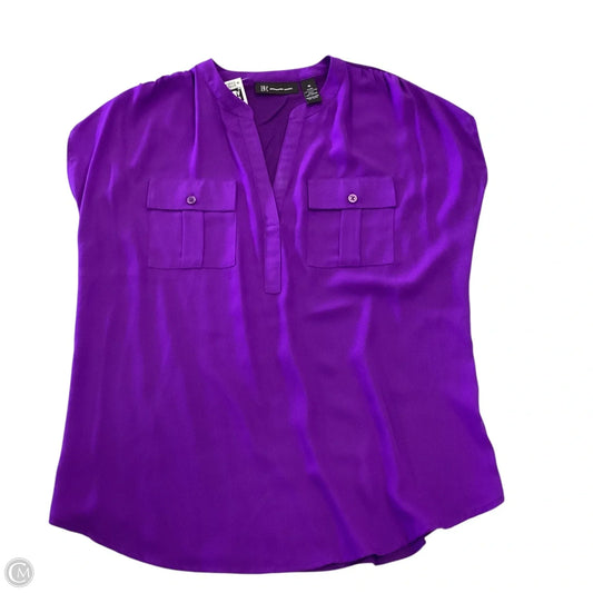 Top Short Sleeve By Inc In Purple, Size: M