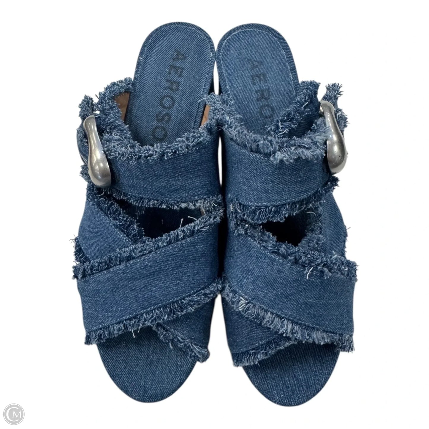 Shoes Heels Block By Aerosoles In Blue Denim, Size: 9.5