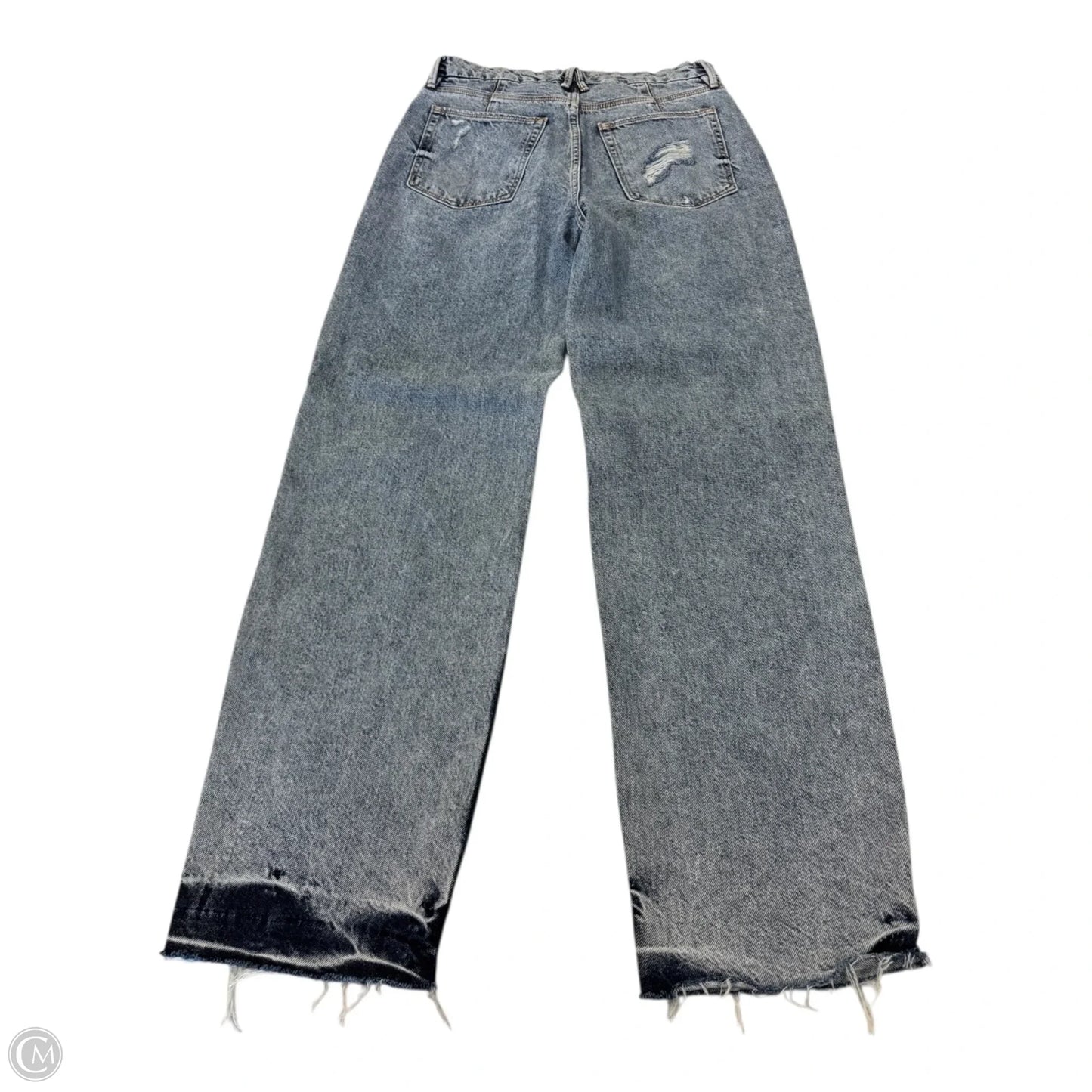 Jeans Flared By Good American In Blue Denim, Size: 8