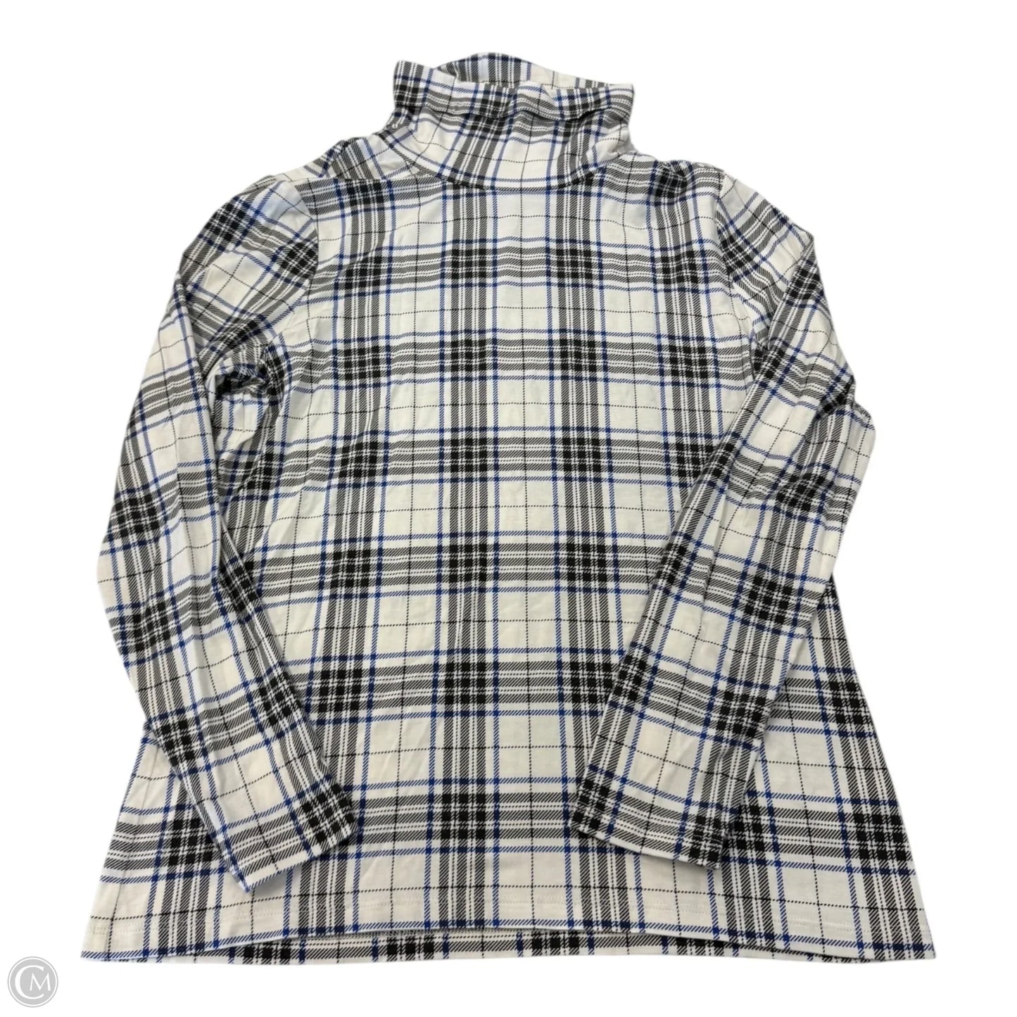 Top Long Sleeve By Talbots In Plaid Pattern, Size: Mp