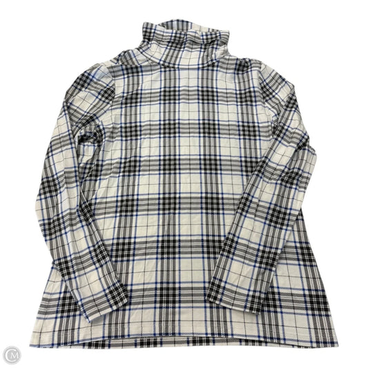 Top Long Sleeve By Talbots In Plaid Pattern, Size: Mp