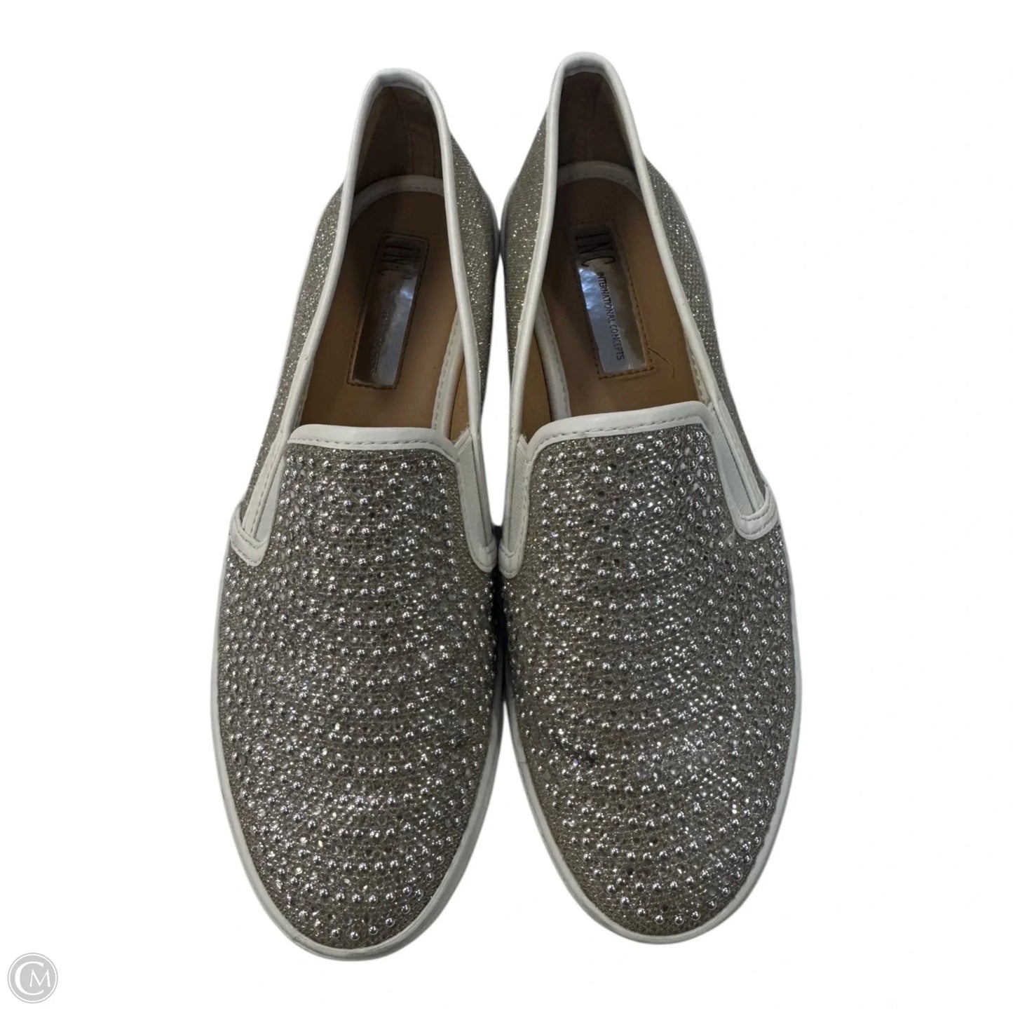 Shoes Sneakers By Inc In Silver & White, Size: 7.5