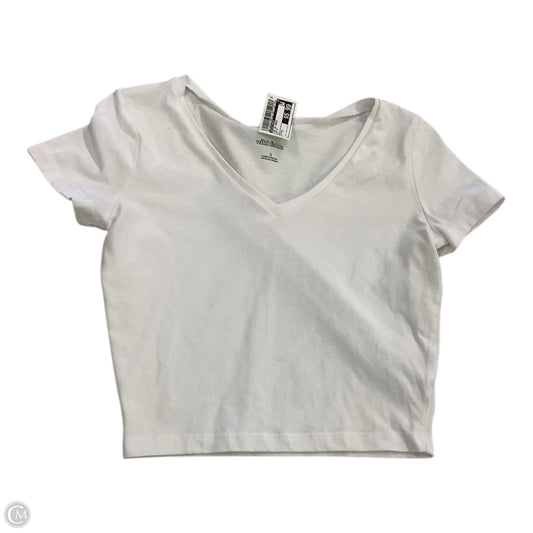 Top Short Sleeve Basic By Wild Fable In White, Size: S