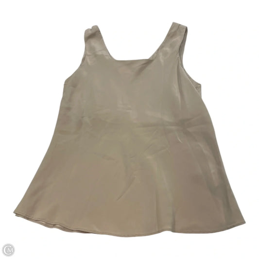 Top Sleeveless Designer By Neiman Marcus In Tan, Size: Xl