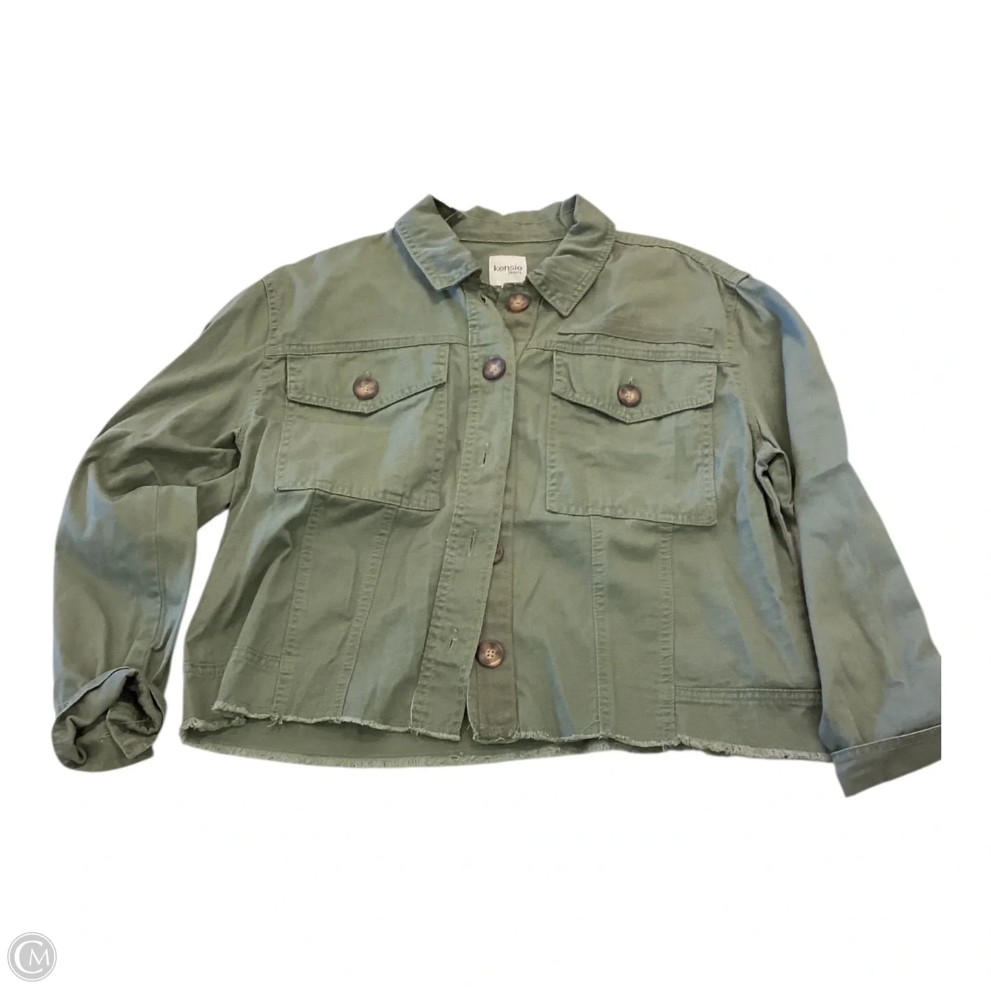Jacket Utility By Kensie In Green, Size: M