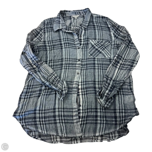 Top Long Sleeve By Lucky Brand In Plaid Pattern, Size: L