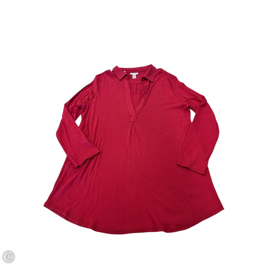 Tunic Long Sleeve By Soft Surroundings In Red, Size: Xl