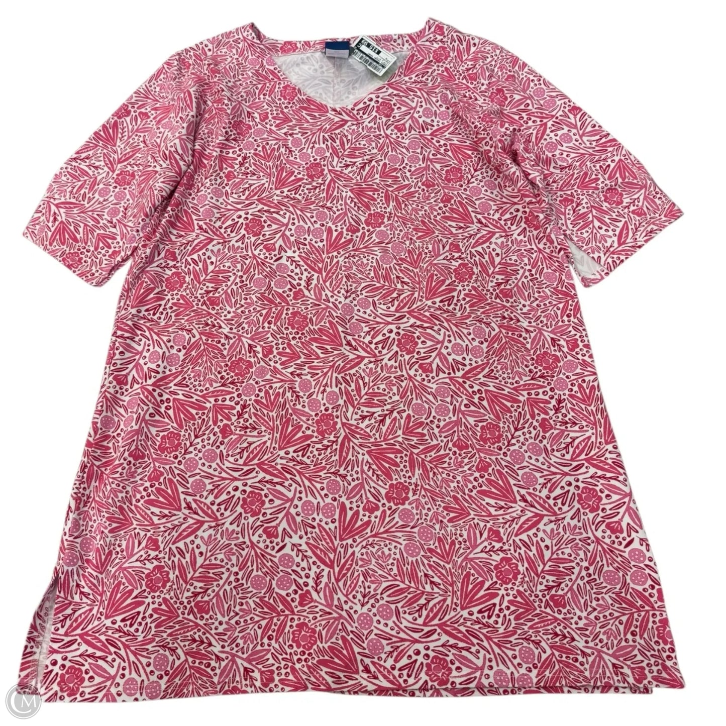 Dress Casual Short By Cmc In Pink & White, Size: M