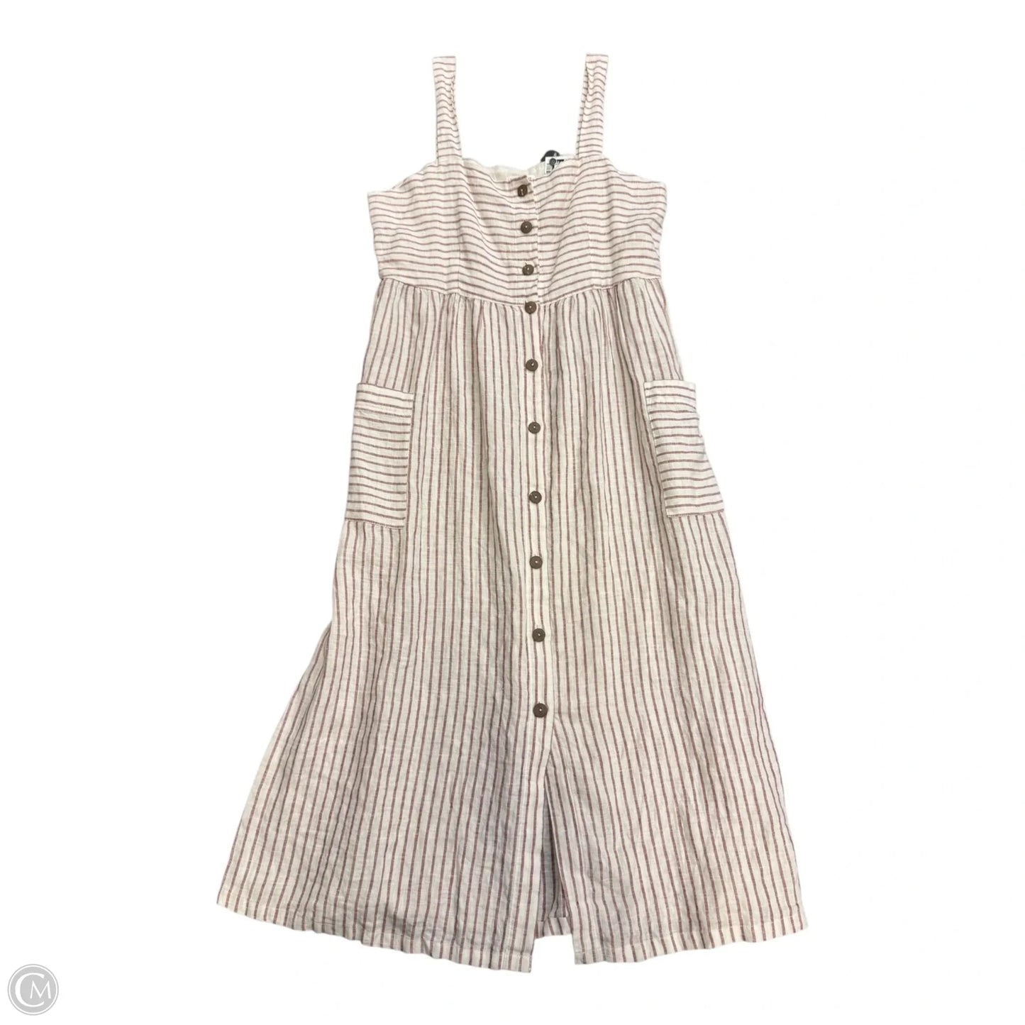 Dress Casual Midi By Artisan Ny In Striped Pattern, Size: 12
