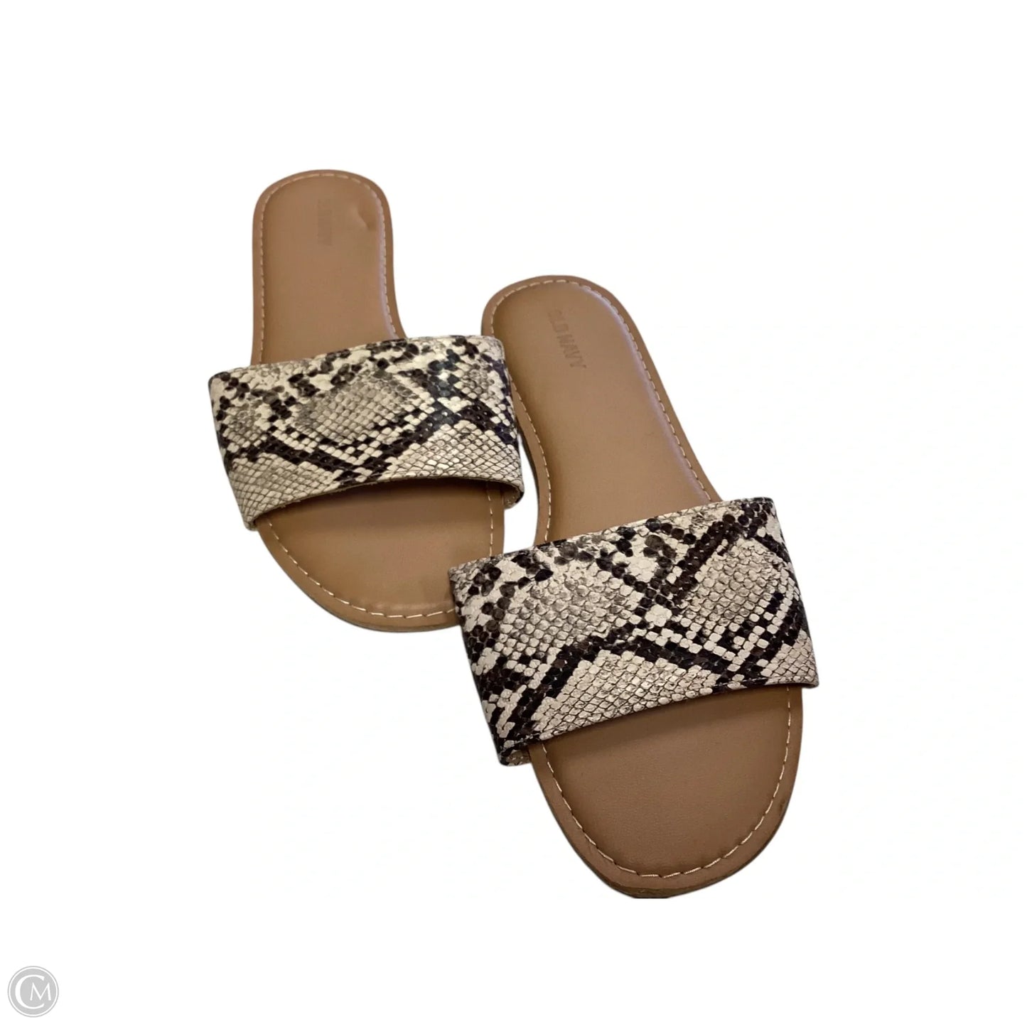 Sandals Flats By Old Navy In Snakeskin Print, Size: 9