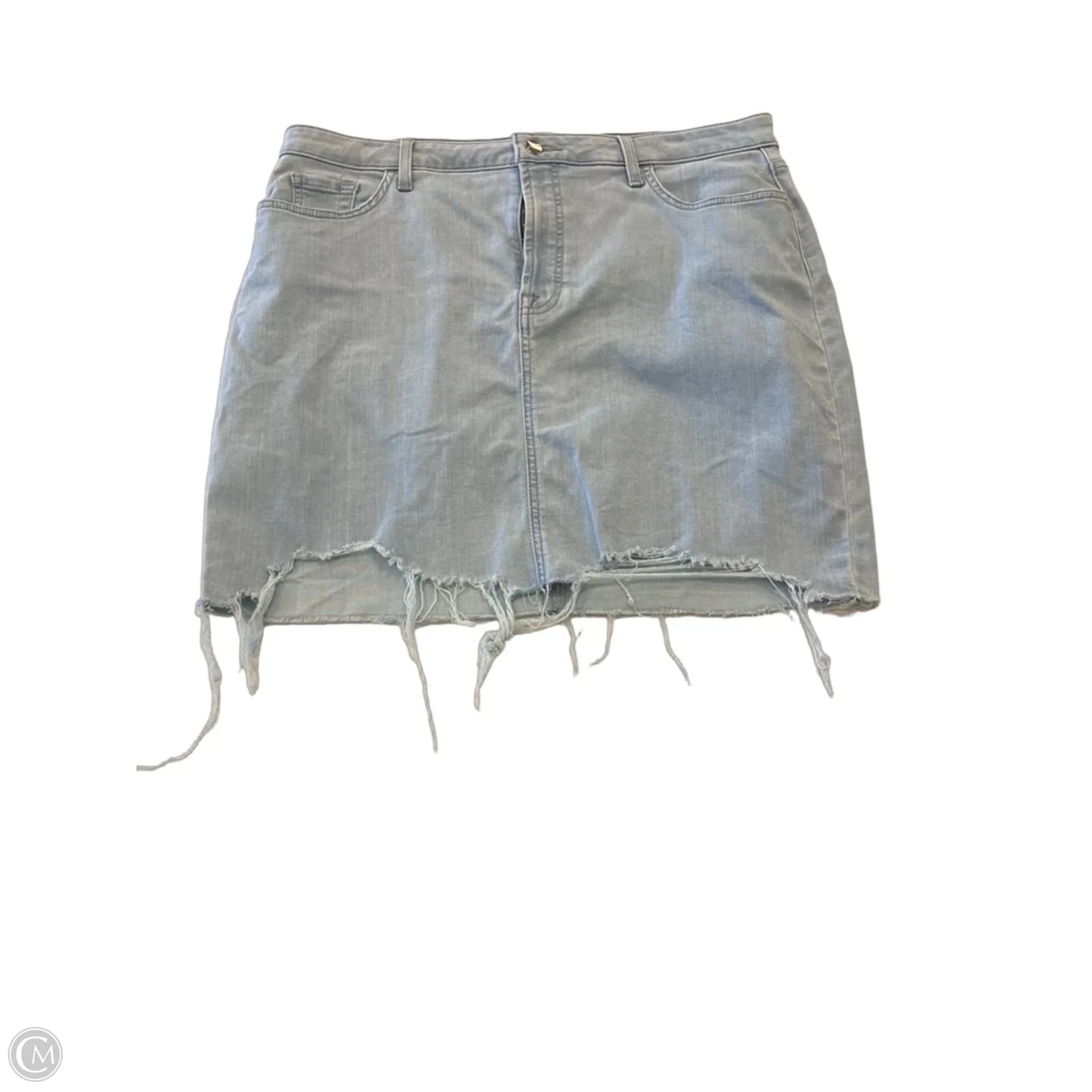 Skirt Mini & Short By Clothes Mentor In Blue Denim, Size: 14
