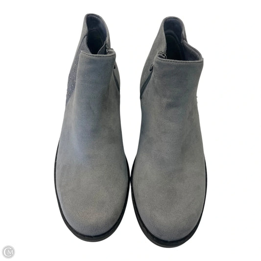 Boots Ankle Heels By Bzees In Grey, Size: 9