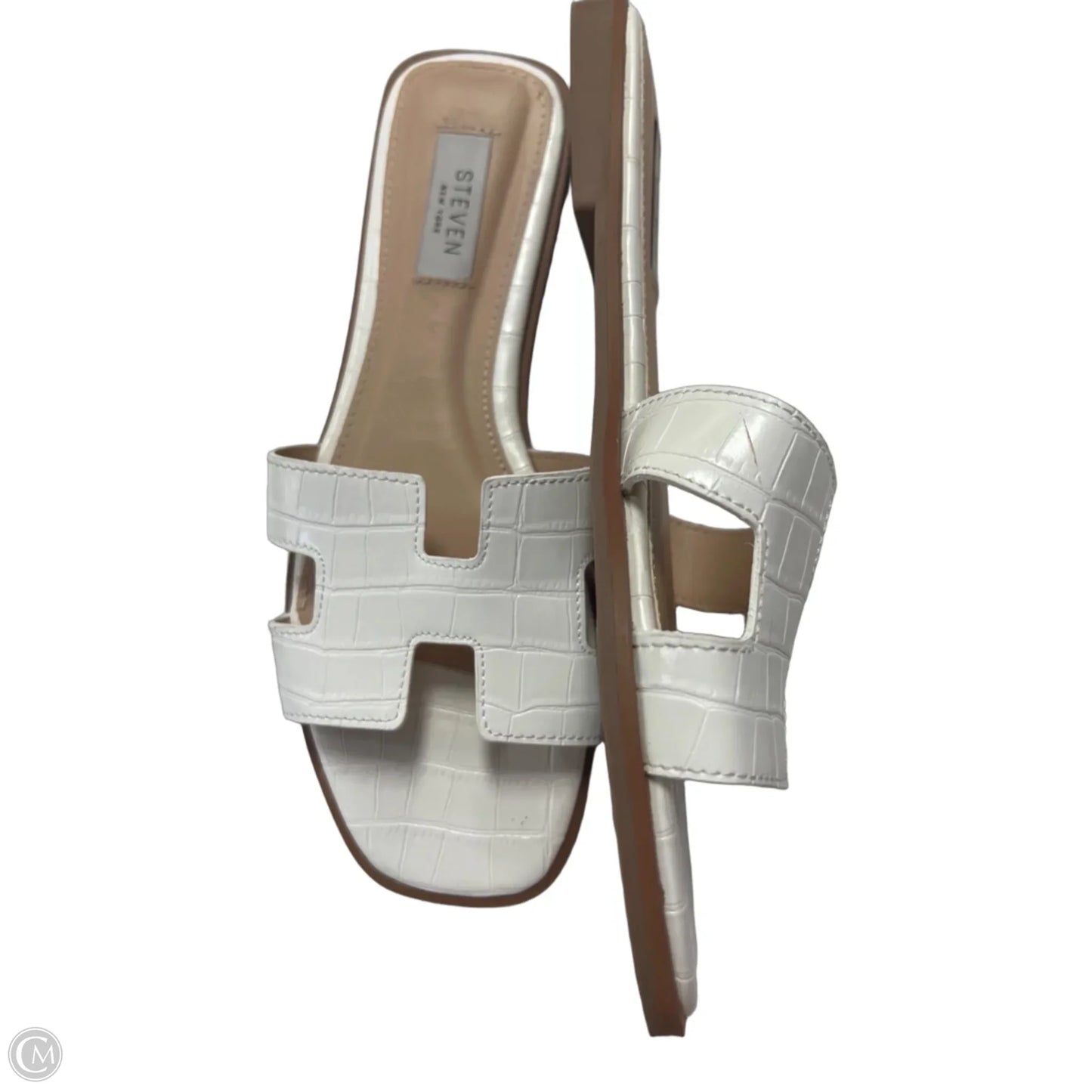 Sandals Flats By Steve Madden In White, Size: 8.5