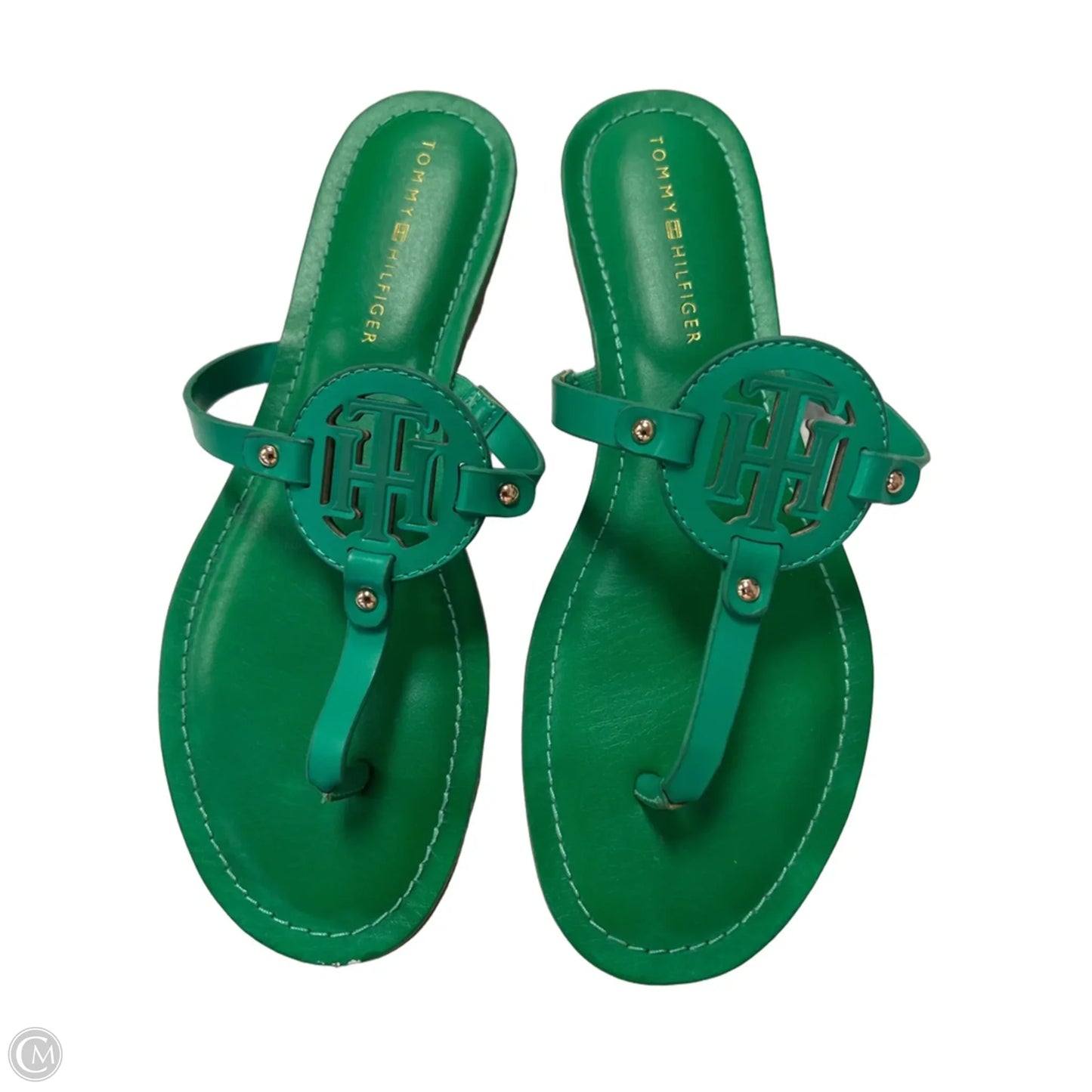 Sandals Flats By Tommy Hilfiger In Green, Size: 8.5