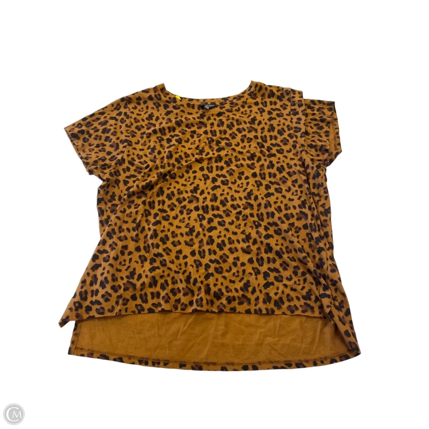 Top Short Sleeve Basic By Lucky Brand In Animal Print, Size: Xl