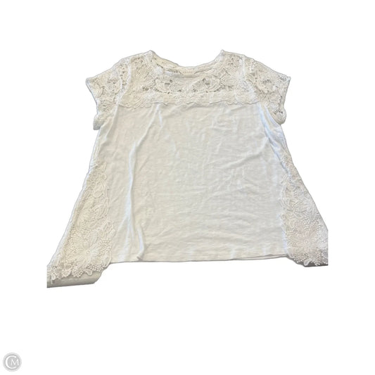 Top Short Sleeve By Clothes Mentor In White, Size: 1x