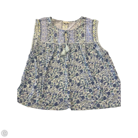 Top Sleeveless By lucky brand In Blue, Size: Xl
