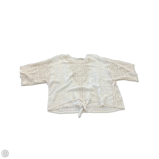 Top Short Sleeve By Clothes Mentor In Cream, Size: Xl