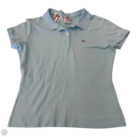Top Short Sleeve By Lacoste In Blue, Size: S
