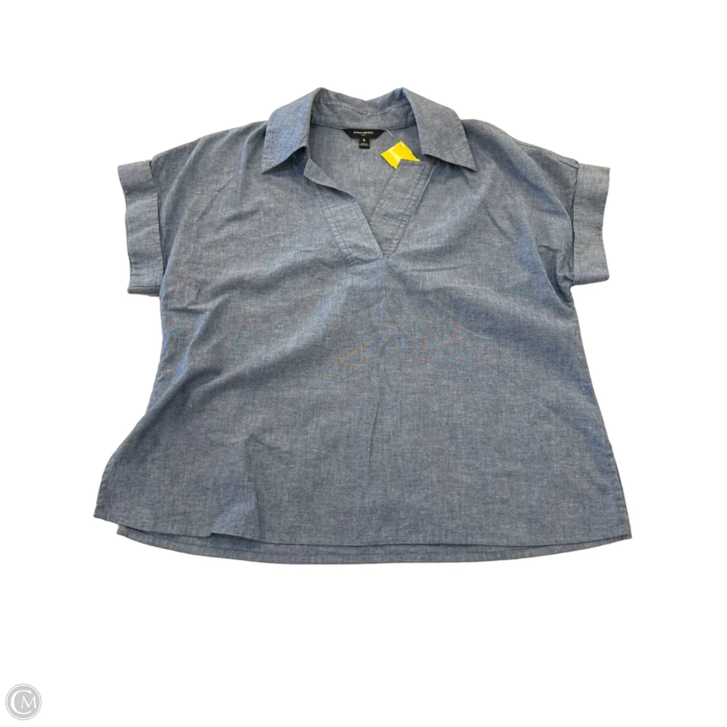 Top Short Sleeve By Banana Republic In Blue, Size: S