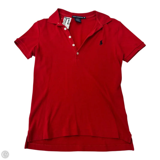 Top Short Sleeve By Ralph Lauren In Red, Size: M
