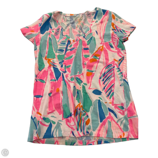 Top Short Sleeve Designer By Lilly Pulitzer In Multi-colored, Size: S