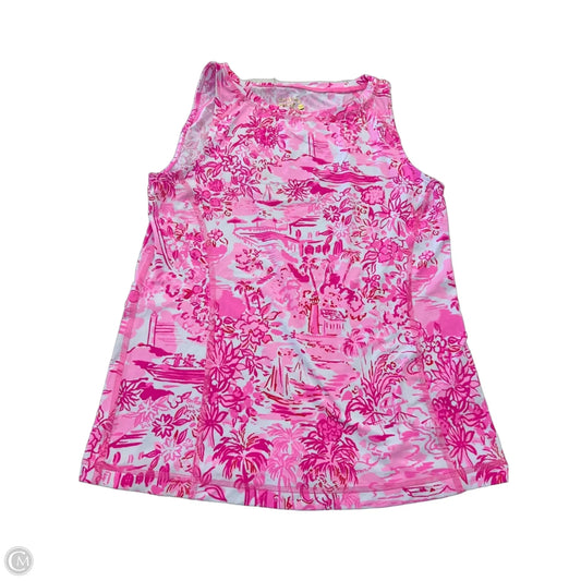 Tank Top Designer By Lilly Pulitzer In Pink & White, Size: Xs