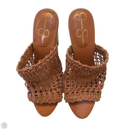 Shoes Heels Block By Jessica Simpson In Brown, Size: 9.5