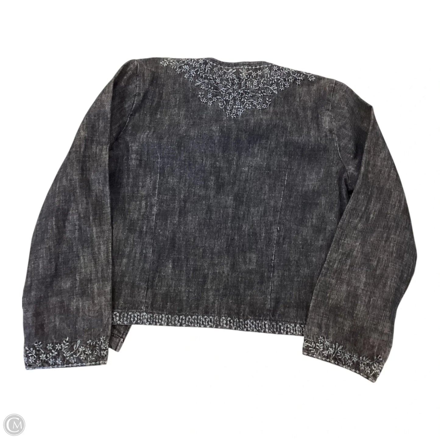 Jacket Denim By Chicos In Blue Denim, Size: 1 medium