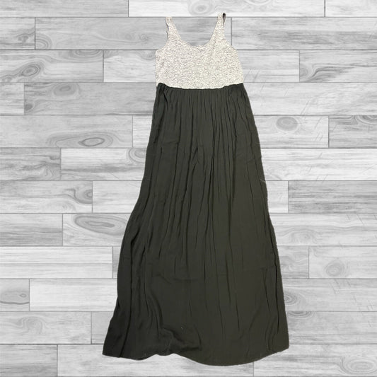 Dress Casual Maxi By Loft In Black & Grey, Size: L