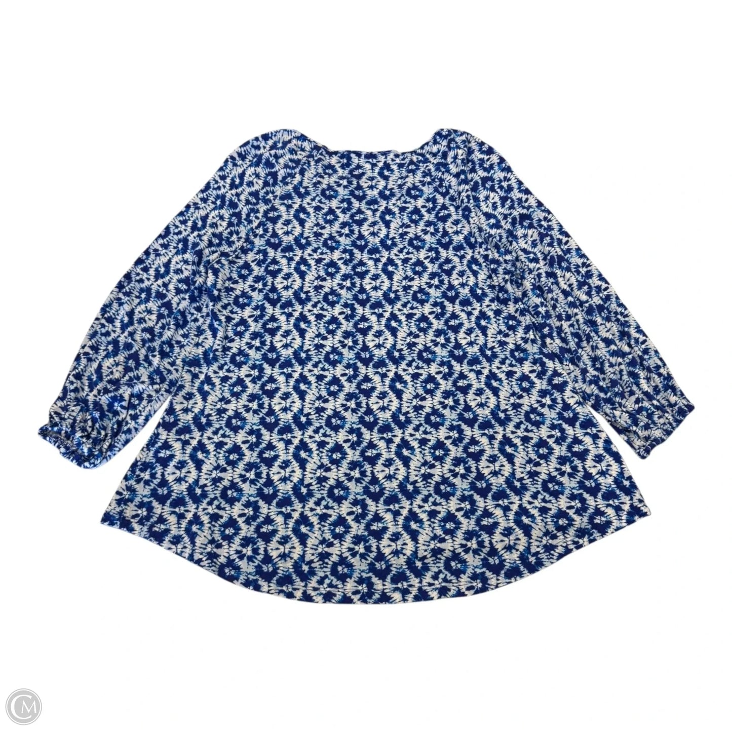 Top 3/4 Sleeve By Spense In Blue, Size: S