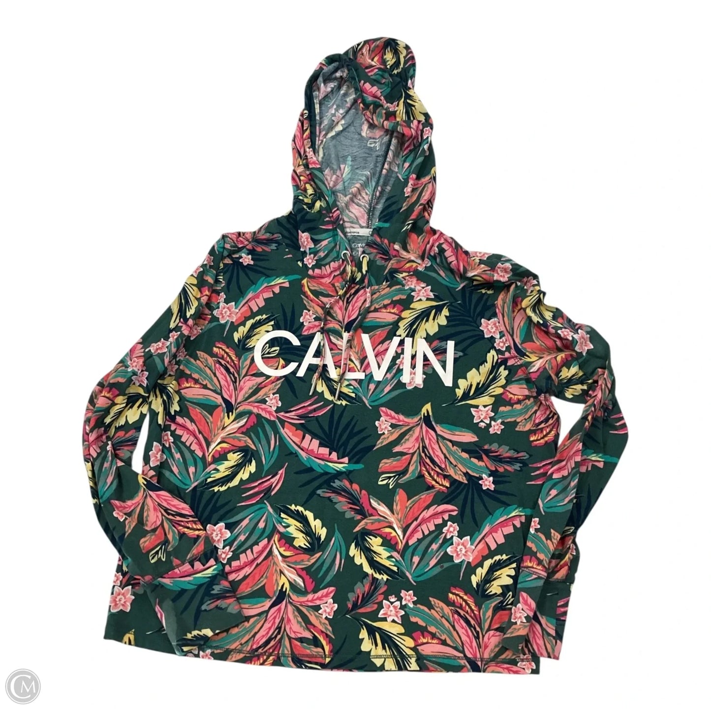 Top Long Sleeve By Calvin Klein In Floral Print, Size: M