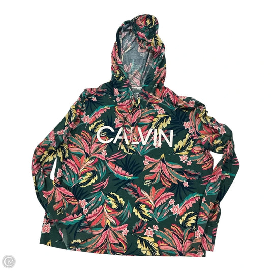 Top Long Sleeve By Calvin Klein In Floral Print, Size: M