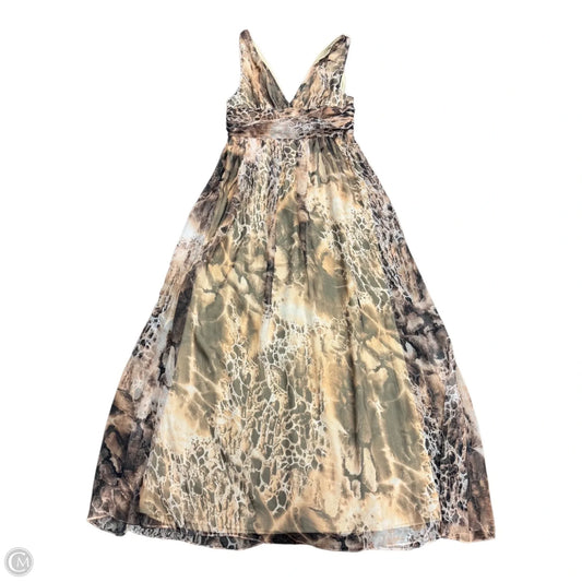 Dress Casual Maxi By Cmc In Brown, Size: 8