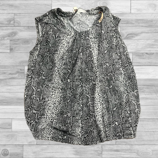 Top Sleeveless By Anne Klein In Snakeskin Print, Size: 2x