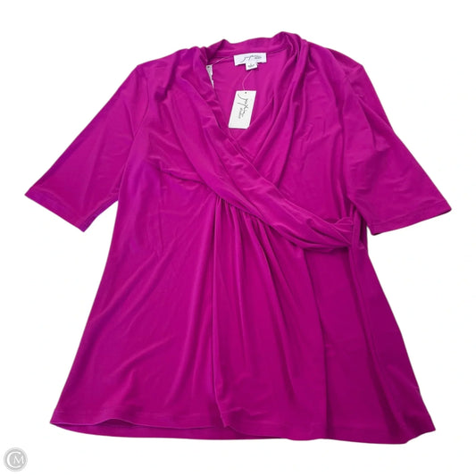 Top Short Sleeve By Josephine Chaus In Mauve, Size: L
