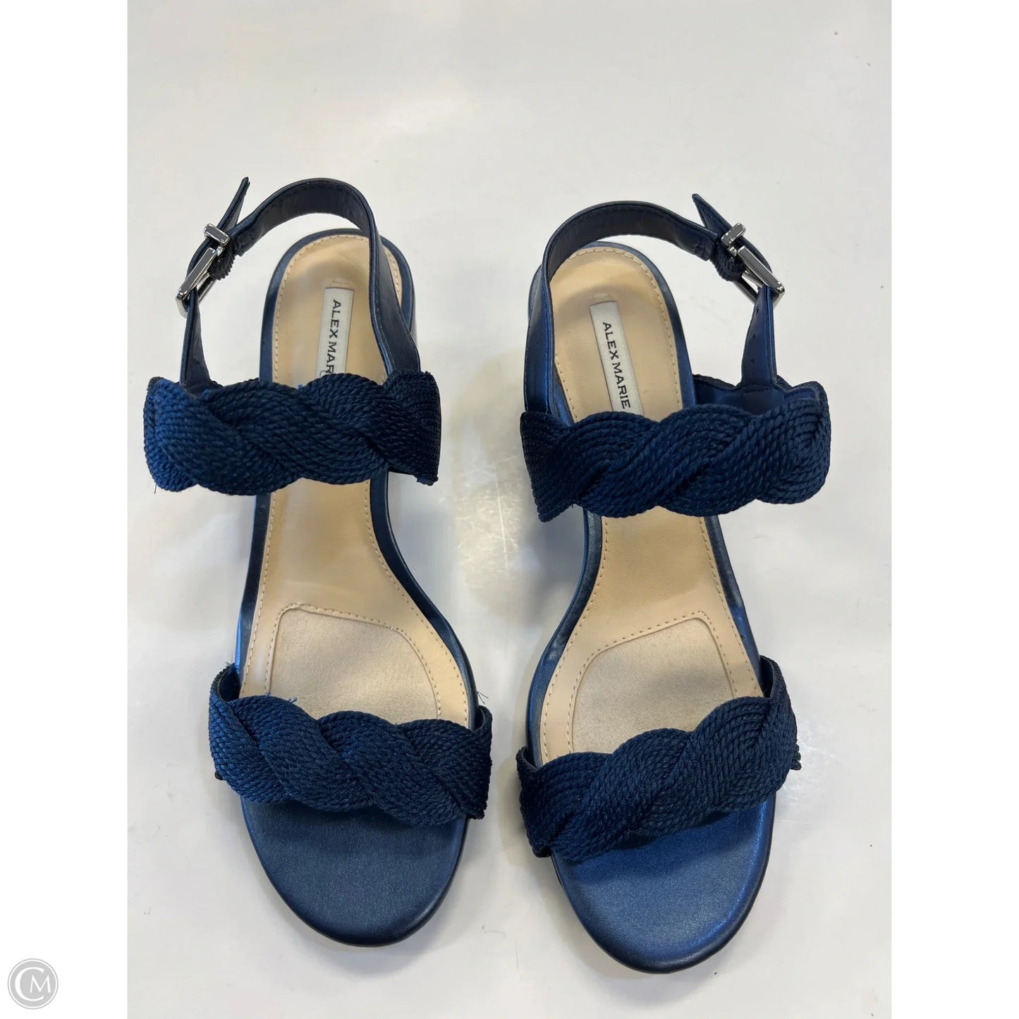 Shoes Heels Wedge By Alex Marie In Navy, Size: 7