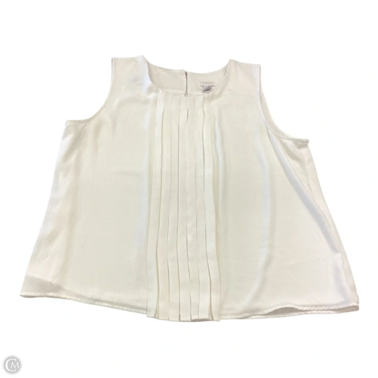 Top Sleeveless By Chicos In Cream, Size: L