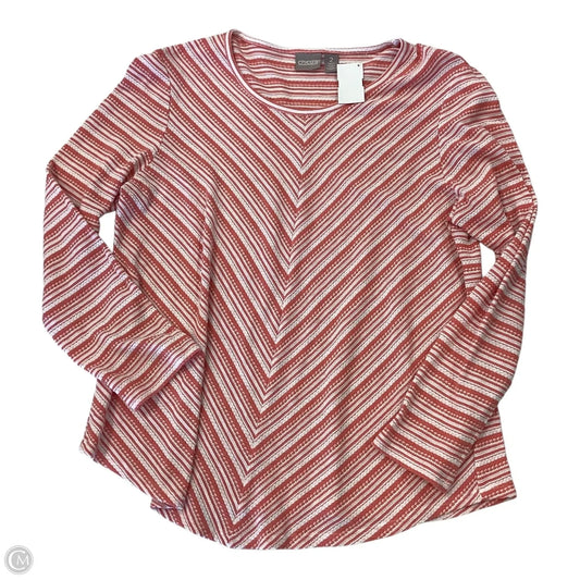 Top Long Sleeve By Chicos In Striped Pattern, Size: L