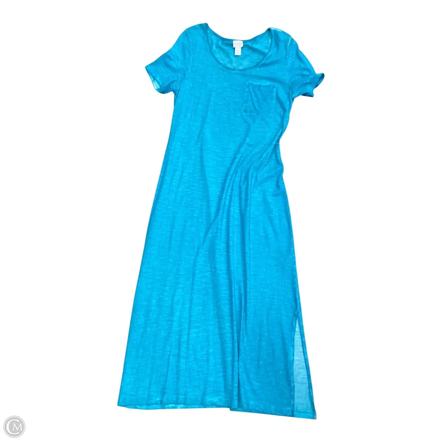 Dress Casual Maxi By Chicos In Blue, Size: M