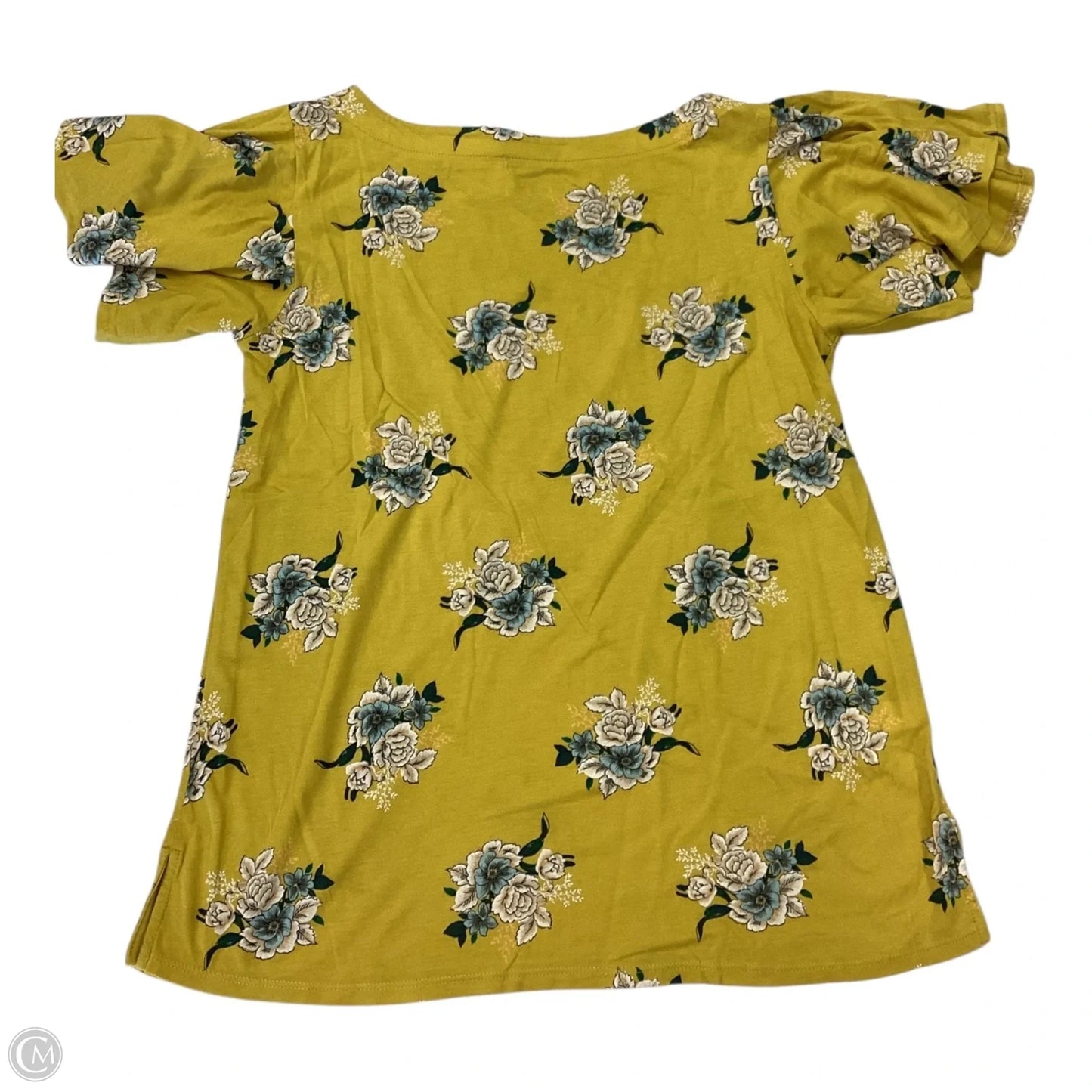 Top Short Sleeve By Loft In Yellow, Size: Xs