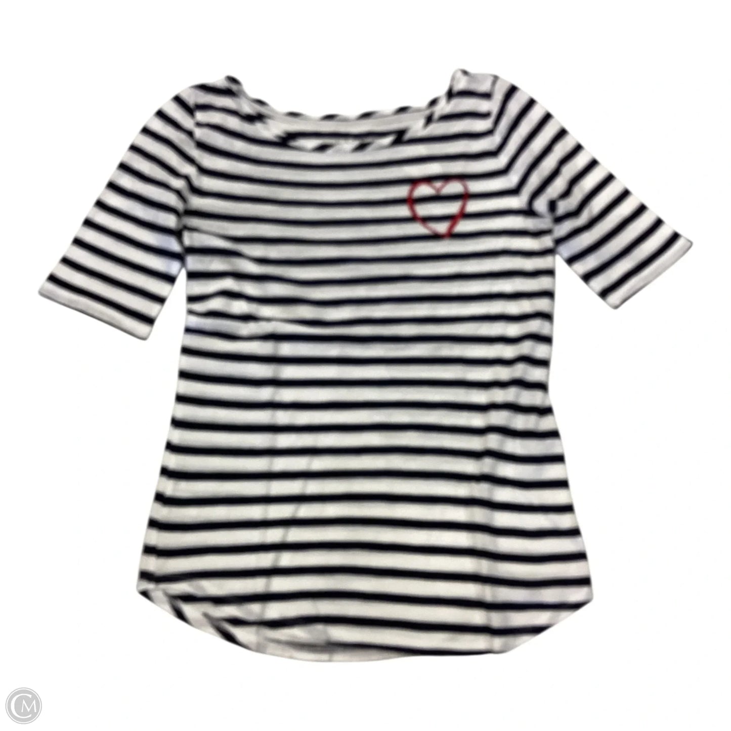 Top Short Sleeve By Loft In Striped Pattern, Size: Xs