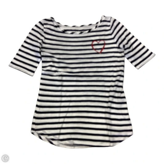 Top Short Sleeve By Loft In Striped Pattern, Size: Xs
