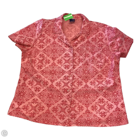 Top Short Sleeve By Basic Editions In Orange, Size: Xl