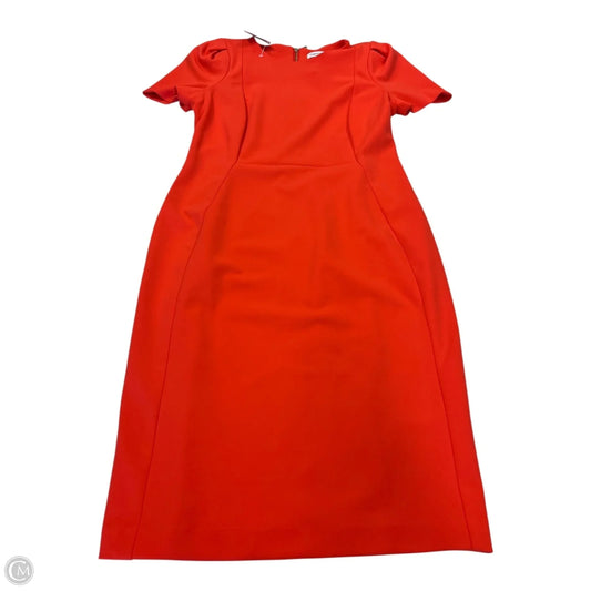 Dress Casual Short By Calvin Klein In Orange, Size: 10