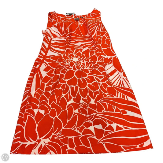 Dress Casual Short By Ronnie Nicole In Orange & White, Size: 10