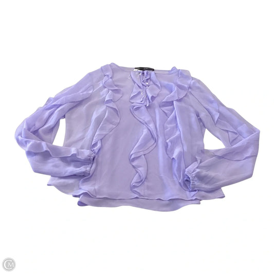 Top Long Sleeve By White House Black Market In Purple, Size: S