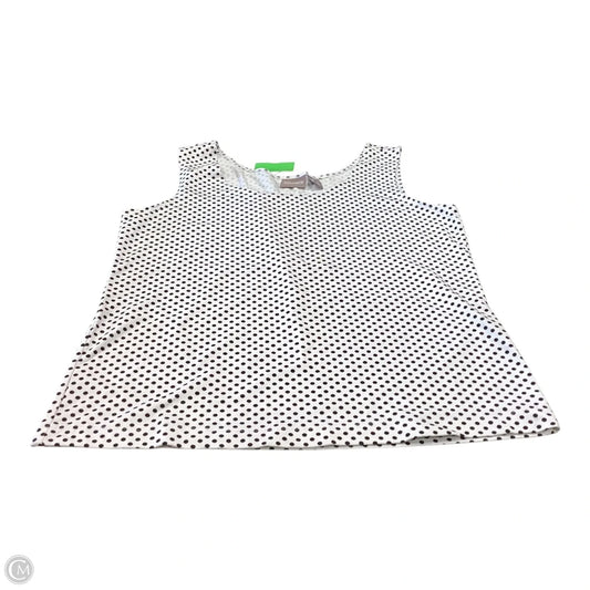 Top Sleeveless By Chicos In Polkadot Pattern, Size: M